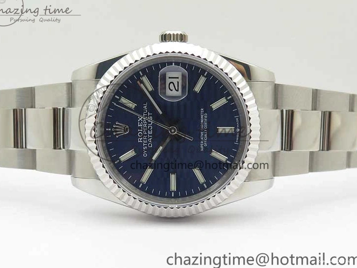 0125 Stylish DateJust 36 SS 126200 BP Maker 1:1 Best Edition Fluted Bezel Blue Dial on Oyster Bracelet 2538